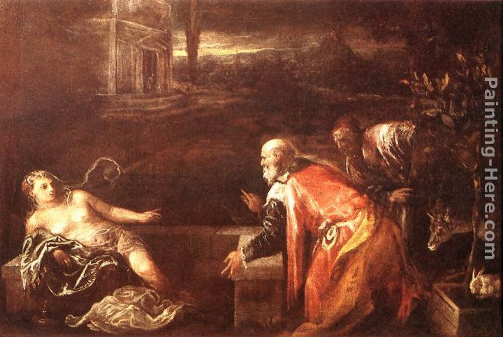 Susanna and the Elders painting - Jacopo Bassano Susanna and the Elders art painting